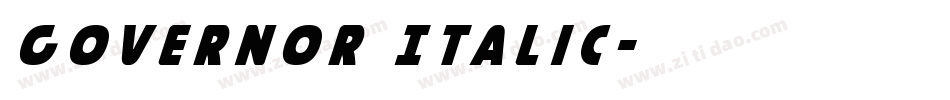 Governor Italic字体转换